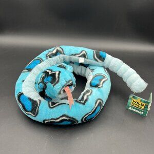 2003 K&M Wild Republic Twin Spotted Rattlesnake 50" Plush Blue HTF NWT 52"